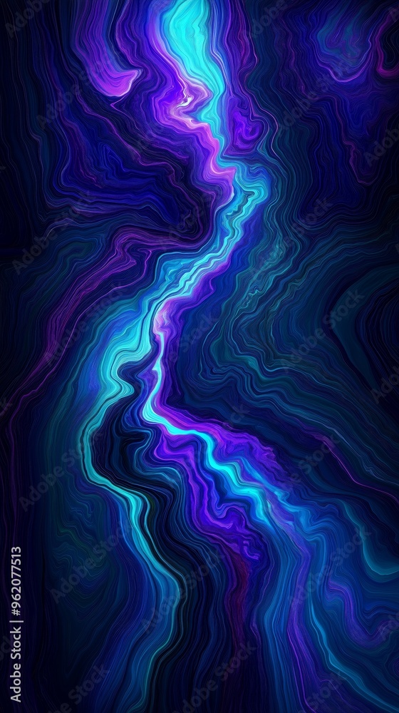 Abstract fluid art with vibrant blue and purple colors creating a flowing pattern Abstract fluid art with vibrant blue and purple colors creating a flowing pattern
