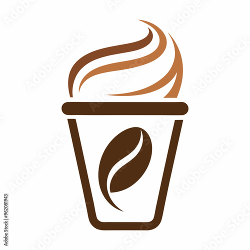 Coffee Cup Logo Art Illustration