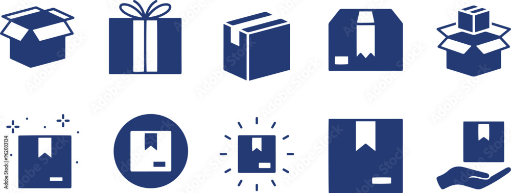Set of vectors on shopping and gift wrapping Set of vectors on shopping and gift wrapping