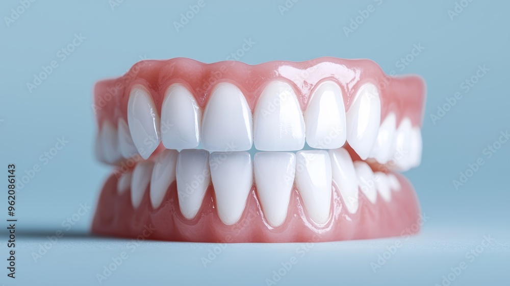 Obraz premium Symmetry in Human Dental Structure, Explore the symmetrical nature of human dental arches, and how misalignment or asymmetry in teeth can affect oral health and aesthetics