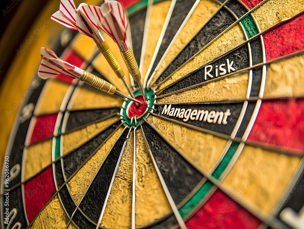 Darts Hitting Bullseye on Risk Management Target Darts Hitting Bullseye on Risk Management Target