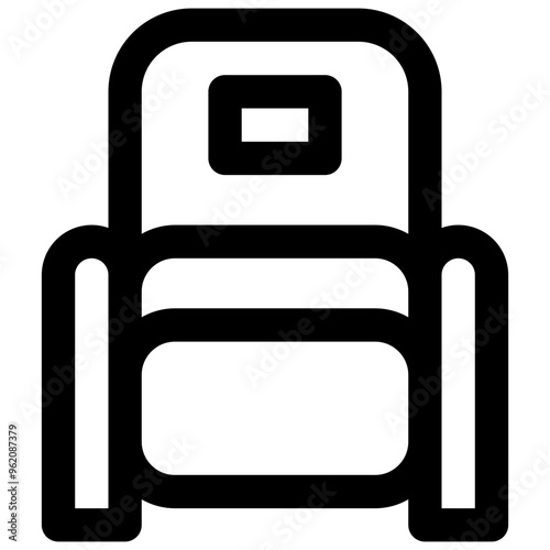 Donor chair. Editable stroke vector icon.