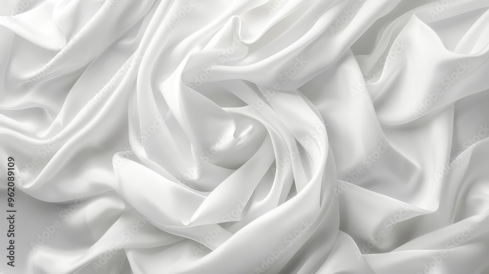Obraz premium Elegant abstract white background with subtle flowing texture for artistic design elements