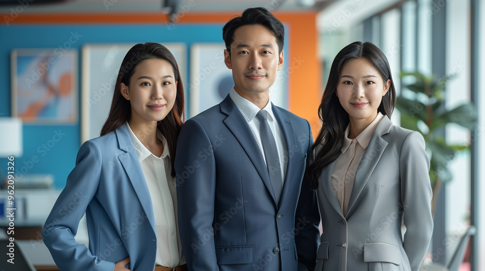 three asian business people in modern office conference room, professional approachable three asian business people in modern office conference room, professional approachable
