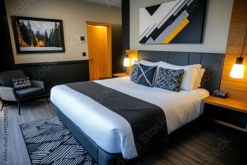 Hotel room, suite with kitchenette, home away from home provides a cozy space for extended stays with the convenience of cooking your own meals