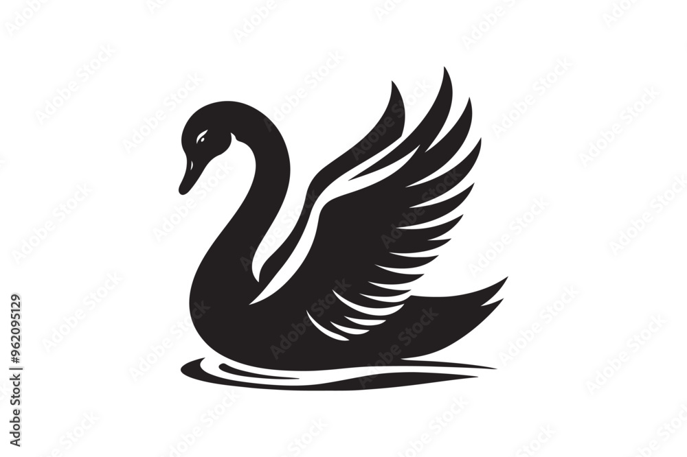 Swan silhouette vector illustration, Swan silhouette vector, Swan silhouette Swan silhouette vector illustration, Swan silhouette vector, Swan silhouette
