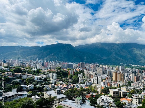 View of Caracas from Colinas de Bello Monte neighbourhood. Caracas, Venezuela 