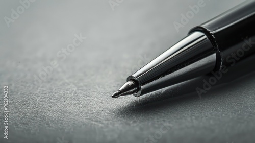 Close Up of a Black Pen Tip