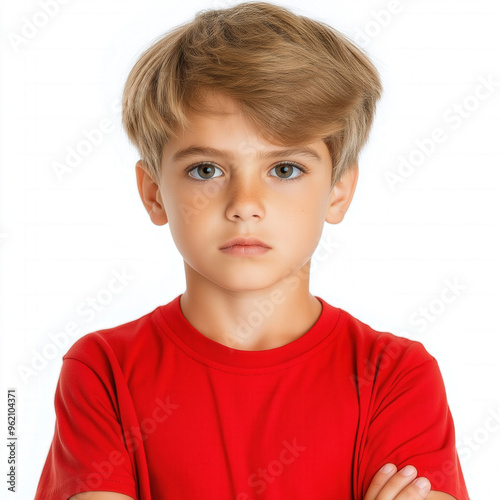 8 Year Old Boy Isolated