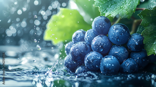 blueberries in water