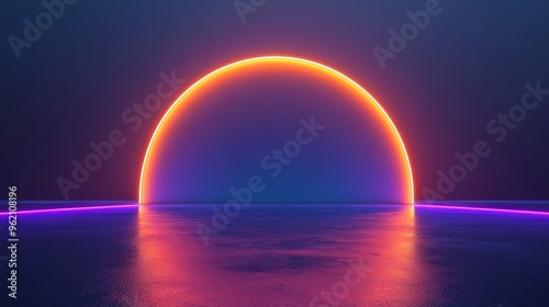 A glowing orange circle is floating in the water