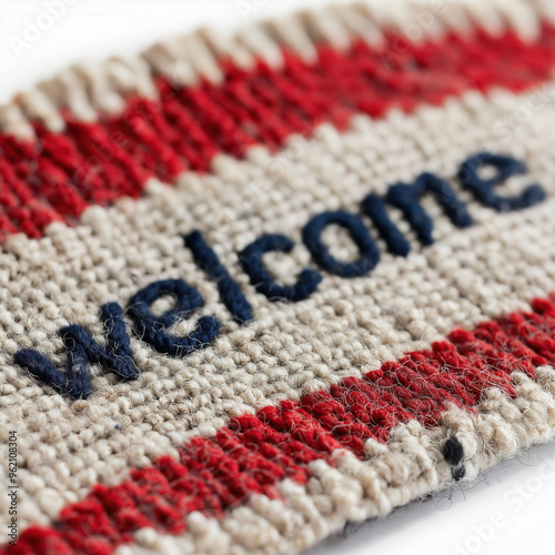Welcome Text Carpet Isolated