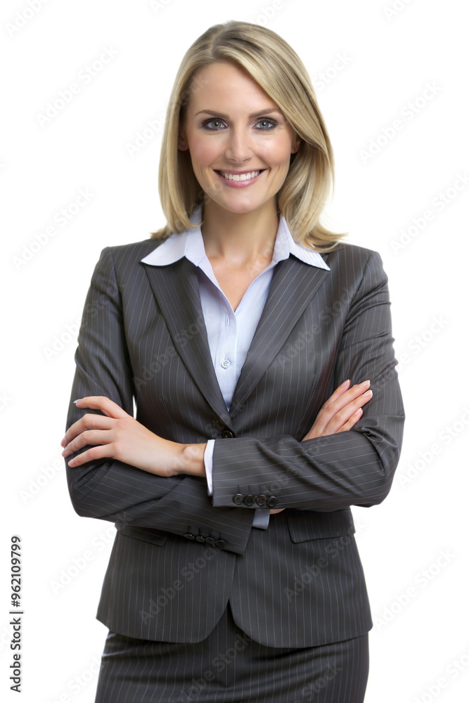 Confident woman in a business suit, cut out transparent Confident woman in a business suit, cut out transparent