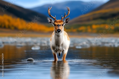 Northern Whale Deer, protector of the arctic, spirit of winter is revered by local tribes as the guardian of the cold, harsh north photo