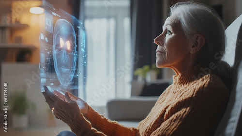Virtual Healthcare Assistant Powered by AI in Modern Home Setting