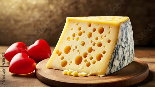 Happy Cheese Lovers Day Design, AI generated photo