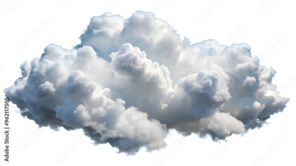 Fluffy cloud on a clear sky, cut out transparent Fluffy cloud on a clear sky, cut out transparent