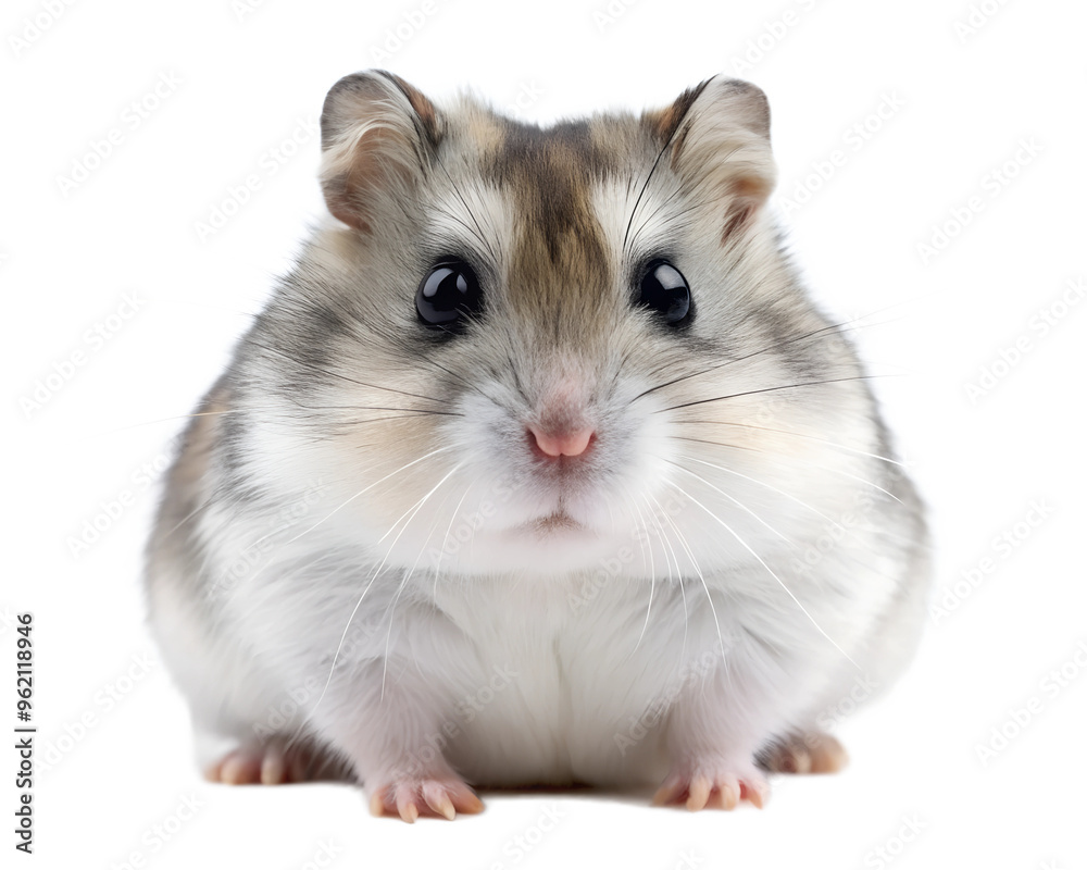 Campbell's dwarf hamster, Cute Hamster on transparent or white background Campbell's dwarf hamster, Cute Hamster on transparent or white background