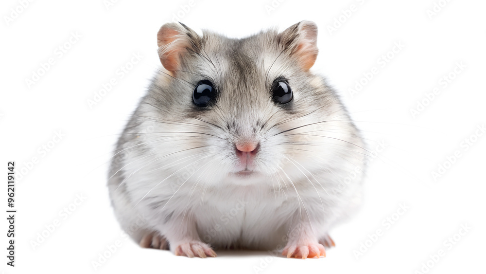 Campbell's dwarf hamster, Cute Hamster on transparent or white background Campbell's dwarf hamster, Cute Hamster on transparent or white background