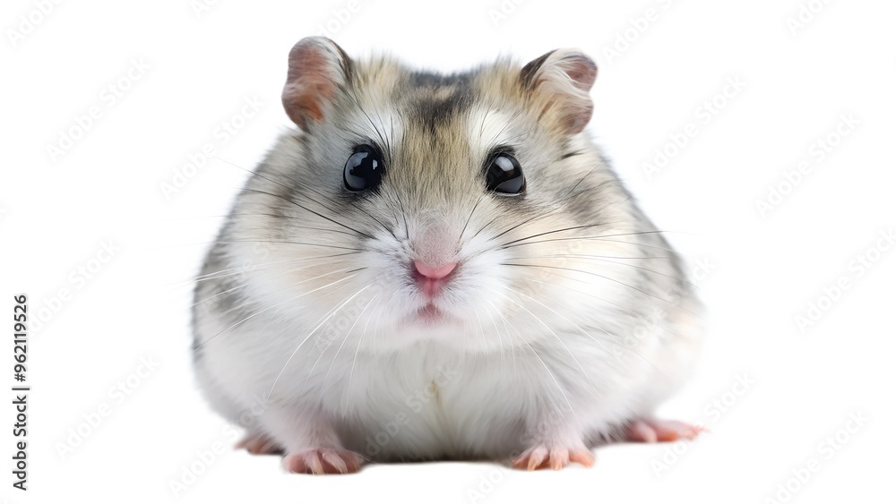 Campbell's dwarf hamster, Cute Hamster on transparent or white background Campbell's dwarf hamster, Cute Hamster on transparent or white background
