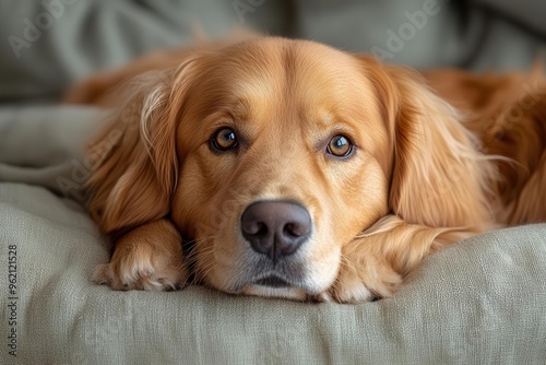 regal golden retriever portrait in soft natural light soulful eyes and windswept fur capture the essence of loyalty and companionship