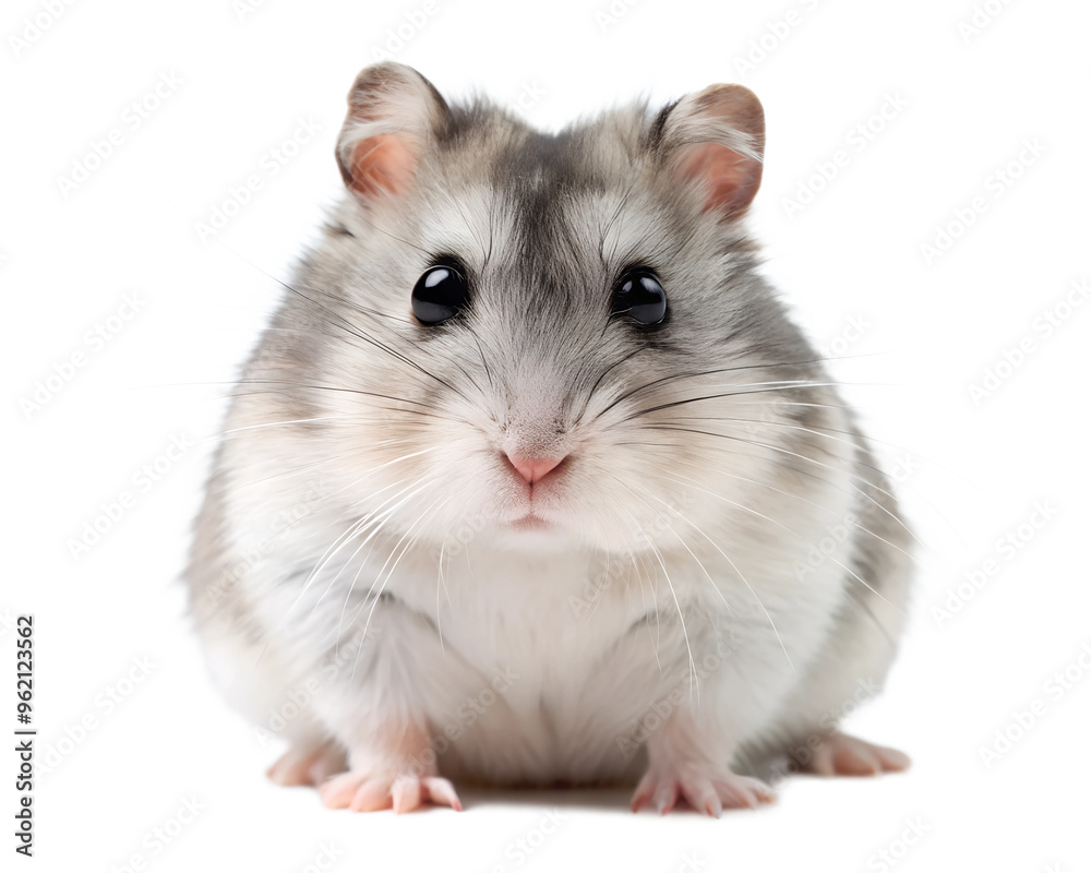 Campbell's dwarf hamster, Cute Hamster on transparent or white background Campbell's dwarf hamster, Cute Hamster on transparent or white background