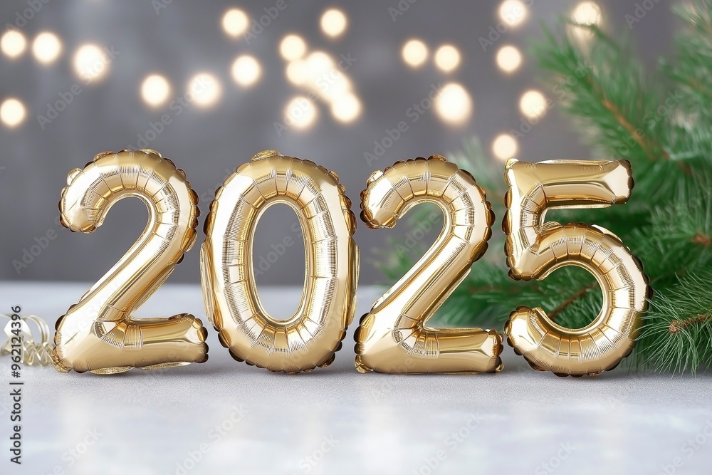 2025 made of golden foil balloons 2025 made of golden foil balloons