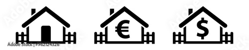 Home loan and house funding icon set