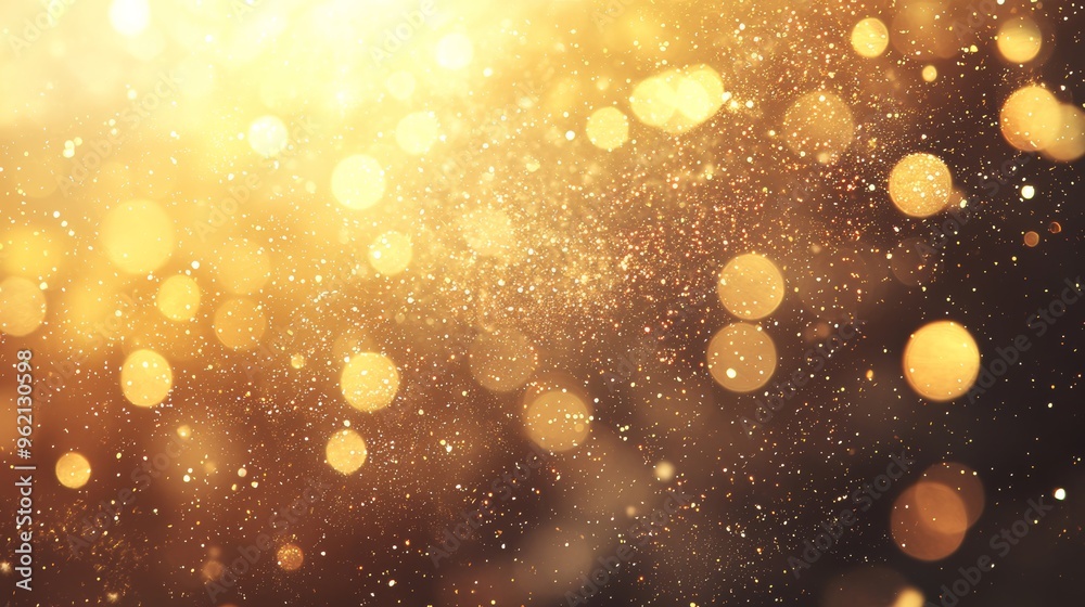 Abstract gold bokeh with real dust particles and subtle lens flare, perfect for a warm, elegant scene. Abstract gold bokeh with real dust particles and subtle lens flare, perfect for a warm, elegant scene.