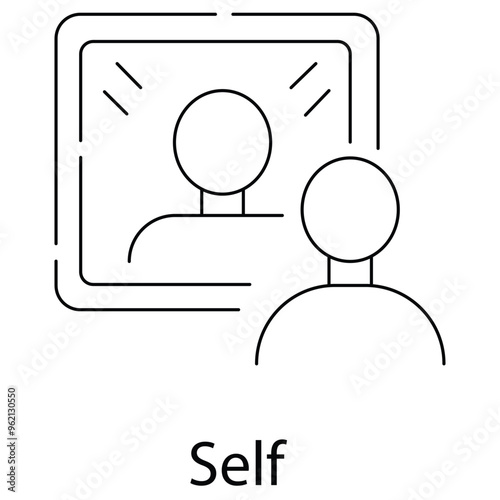 Self Icon. Vector Icon Design
