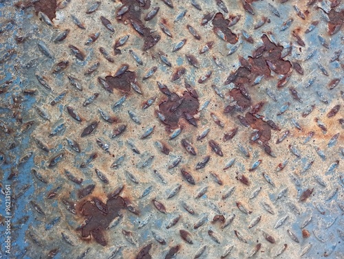 abstract iron surface that has undergone oxidation and is rusty photo