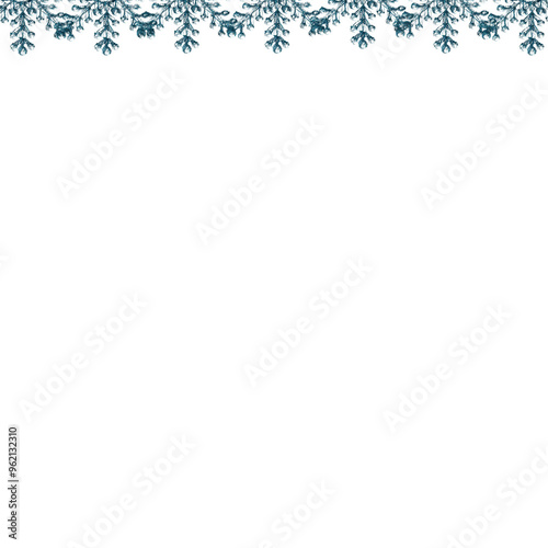 christmas border background with snowflakes