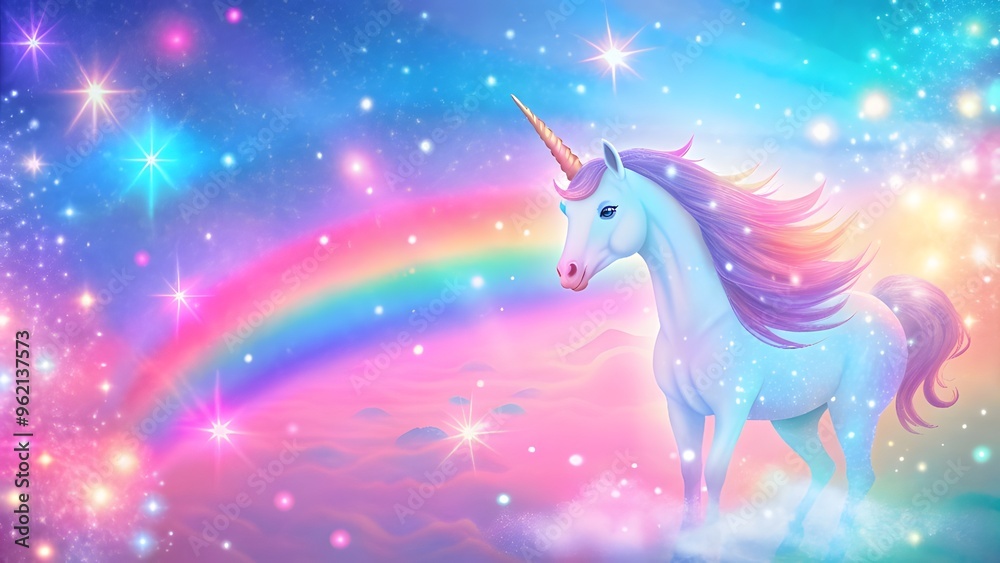 Whimsical pastel rainbow unicorn background shines with sparkling stars against a soft, pink fantasy sky Fairy iridescent gradient backdrop Backgrounds Whimsical pastel rainbow unicorn background shines with sparkling stars against a soft, pink fantasy sky Fairy iridescent gradient backdrop Backgrounds