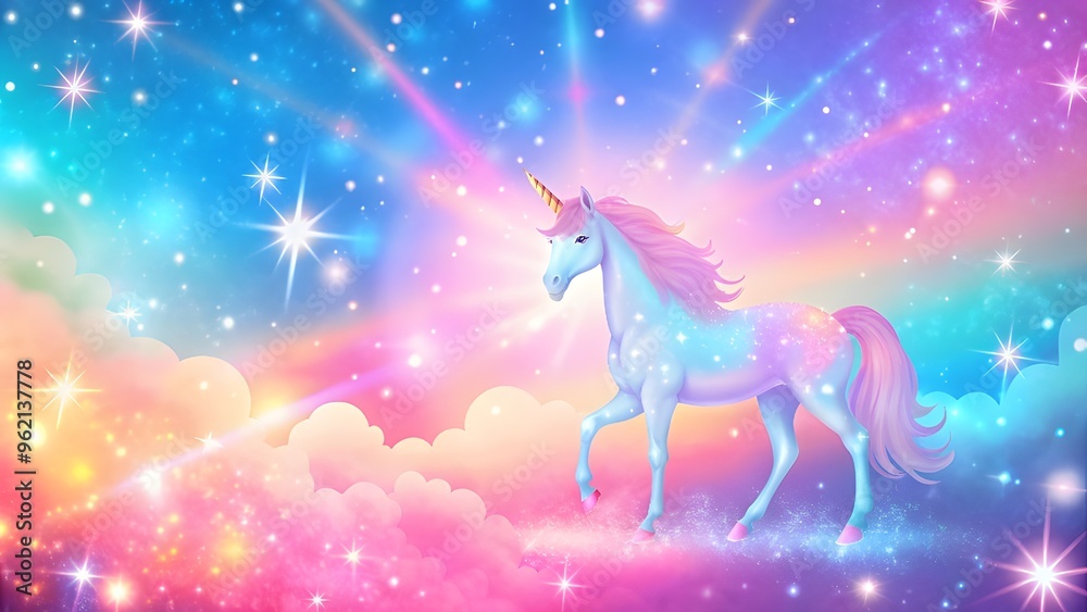 Whimsical pastel rainbow unicorn background shines with sparkling stars against a soft, pink fantasy sky Fairy iridescent gradient backdrop Backgrounds Whimsical pastel rainbow unicorn background shines with sparkling stars against a soft, pink fantasy sky Fairy iridescent gradient backdrop Backgrounds