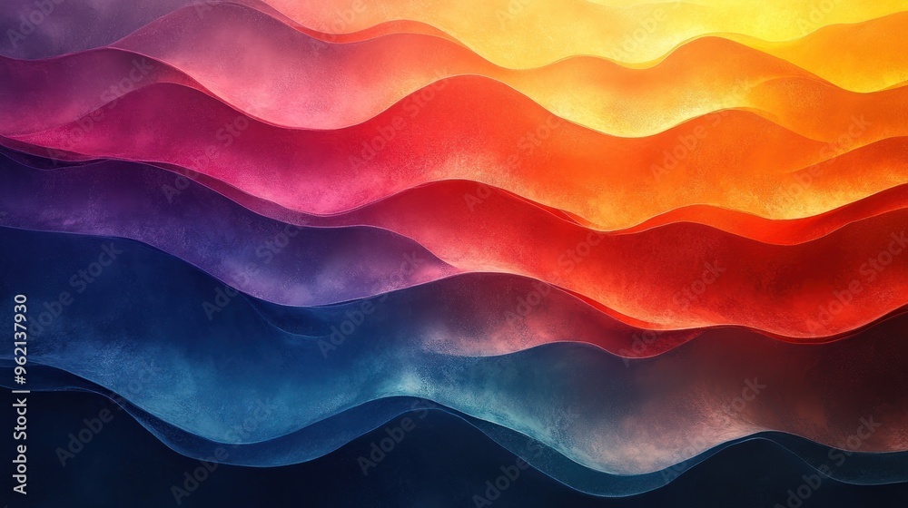 Obraz premium A colorful abstract design background with vibrant geometric patterns.