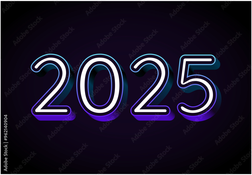 Happy New Year 2024 Design Abstract Blue Gradient Realistic Decoration Vector Illustration Happy New Year 2024 Design Abstract Blue Gradient Realistic Decoration Vector Illustration