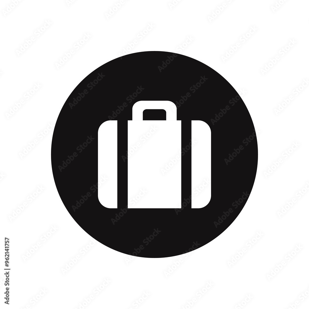 a black and white icon of a suitcase a black and white icon of a suitcase