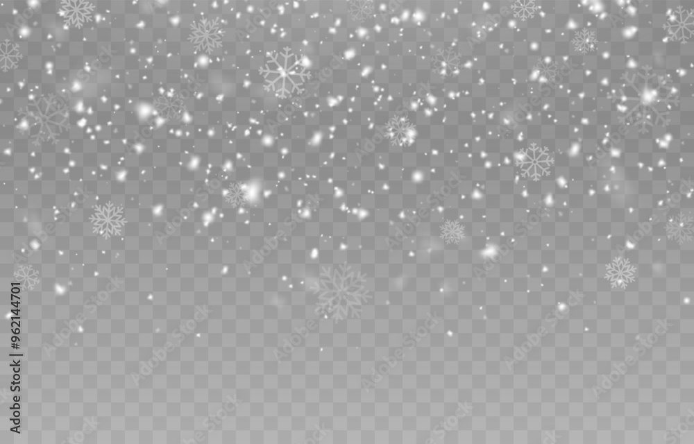 Vector snow on isolated transparent background. Snow png, snowflakes png. Snowfall, blizzard, winter. Snowy or Christmas background. Vector snow on isolated transparent background. Snow png, snowflakes png. Snowfall, blizzard, winter. Snowy or Christmas background.