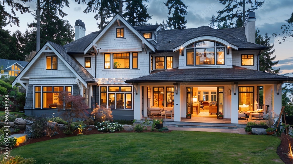 Classic home with picturesque exterior and inviting interior Classic home with picturesque exterior and inviting interior