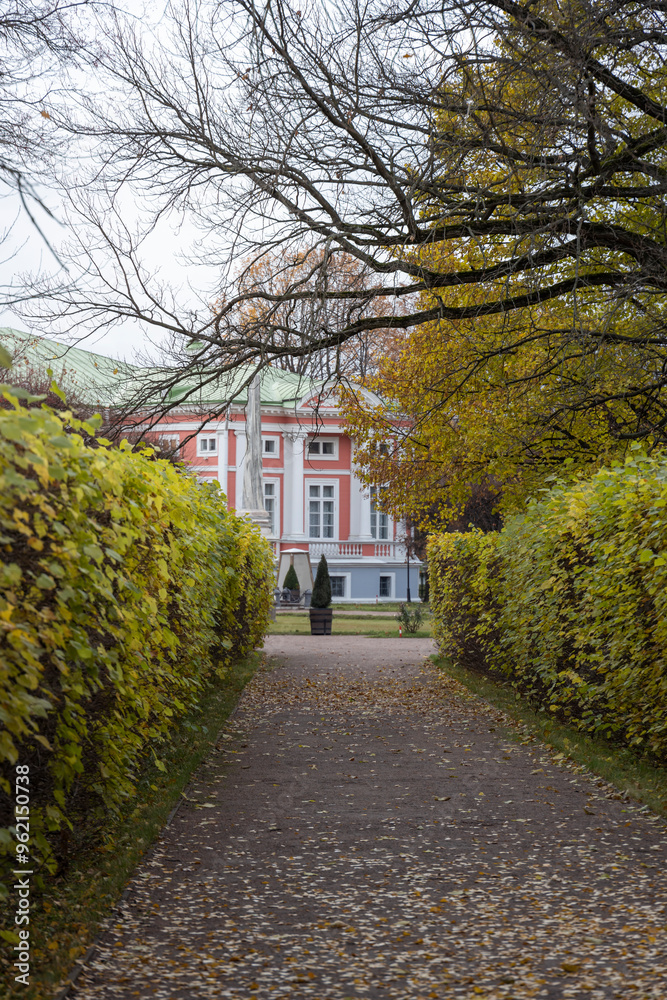 A path with a house in the background A path with a house in the background