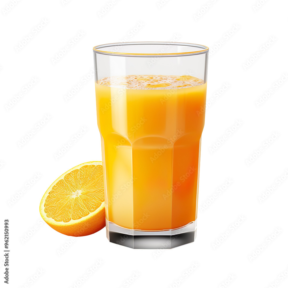 glass of orange juice isolated on transparent and white background glass of orange juice isolated on transparent and white background