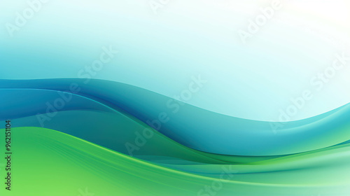 Abstract Blue and Green Waves: A mesmerizing interplay of blue and green waves creates a dynamic and fluid background, evoking a sense of serenity, tranquility, and the boundless possibilities of the 