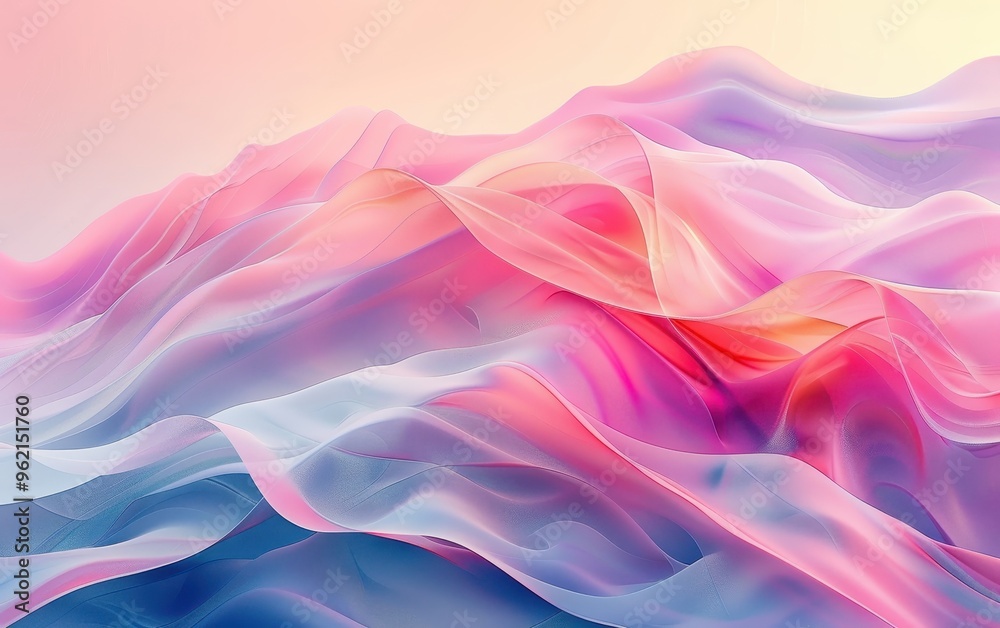 Abstract Pink and Blue Swirls