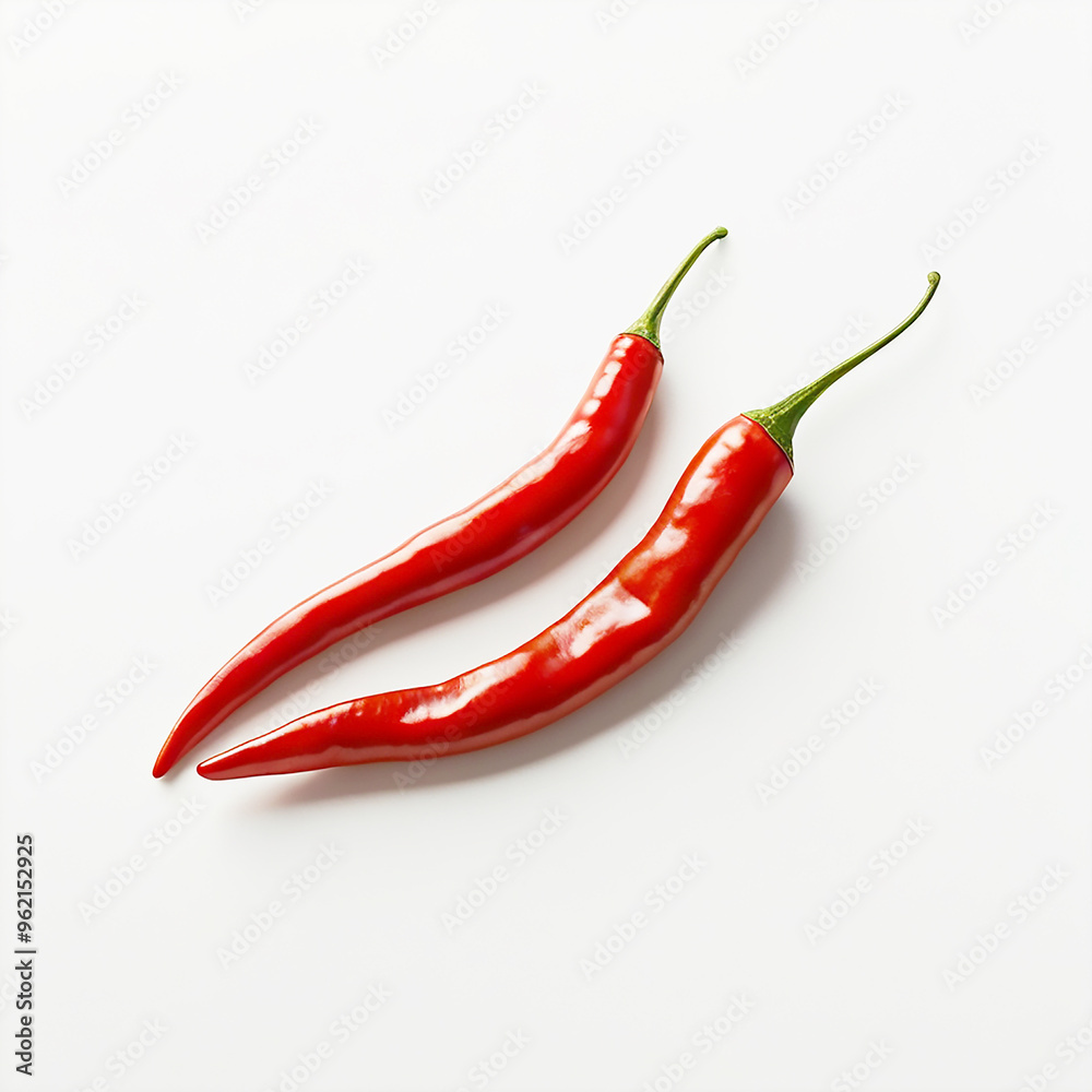 Spicy Chili Peppers isolated on a white background Spicy Chili Peppers isolated on a white background