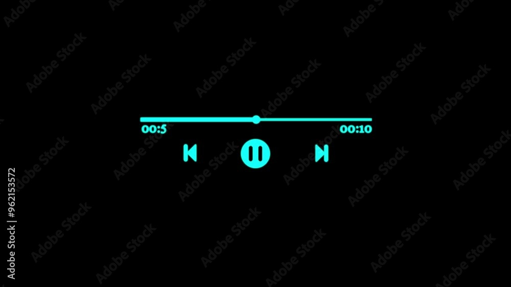 10-second animated timeline player, Social Media Web Video player.Music player scroll bar button with audio reactor, Music timeline or video track player, Timeline bar moving as song media playing. 10-second animated timeline player, Social Media Web Video player.Music player scroll bar button with audio reactor, Music timeline or video track player, Timeline bar moving as song media playing.