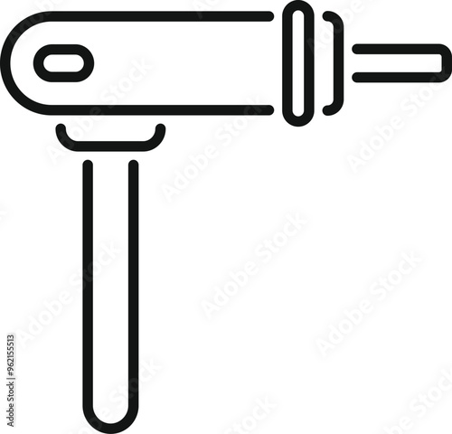 Simple black and white icon of a electric drill with helical stripes for drilling holes in wood or concrete