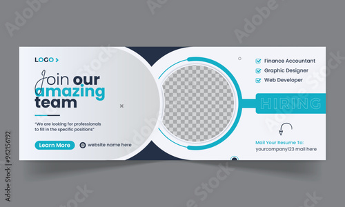 We are hiring job vacancy social media facebook cover and web banner template	