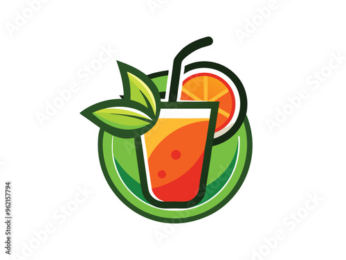 healthy fresh juice logo template