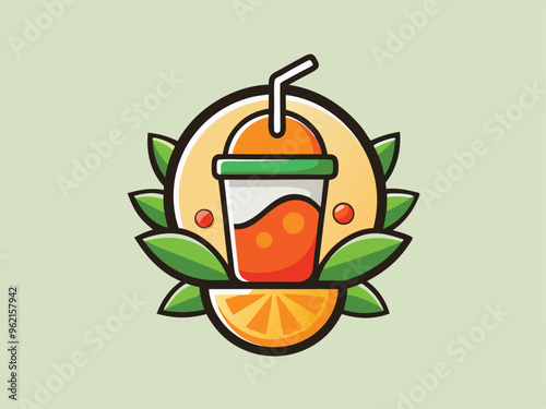 healthy fresh juice logo template