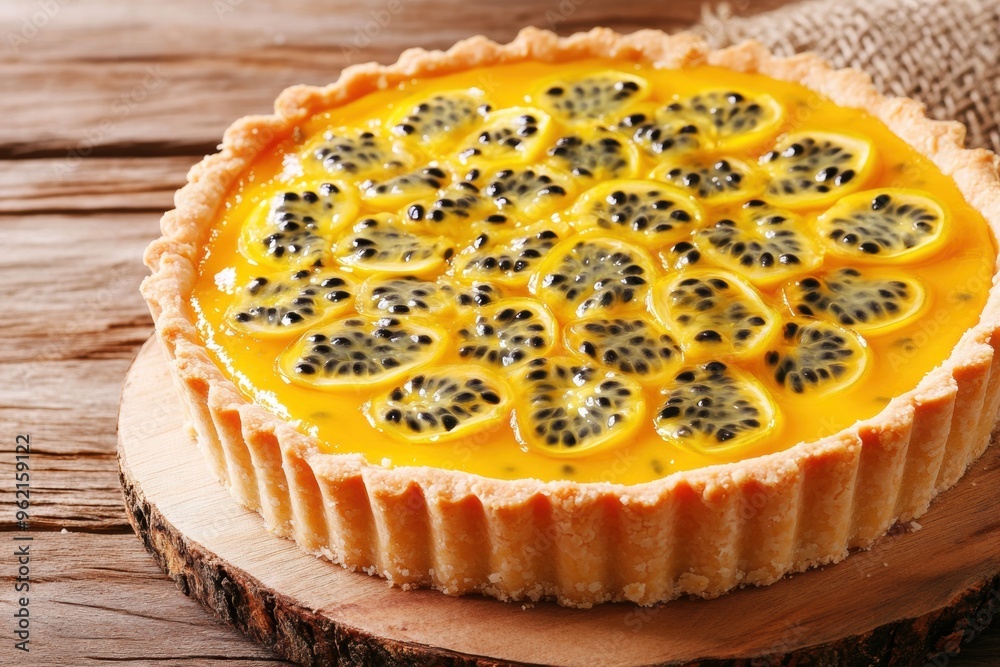 Fresh kiwi fruit tart on rustic wooden background Fresh kiwi fruit tart on rustic wooden background